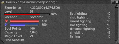 Signature for player Horus