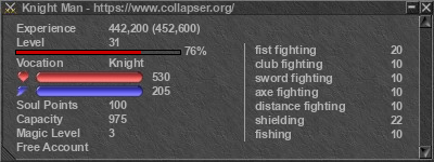 Signature for player Knight Man