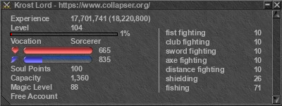 Signature for player Krost Lord