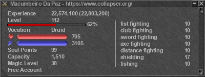 Signature for player Macumbeiro Da Paz