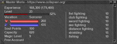 Signature for player Master Morla