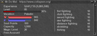 Signature for player Mr Do Mal